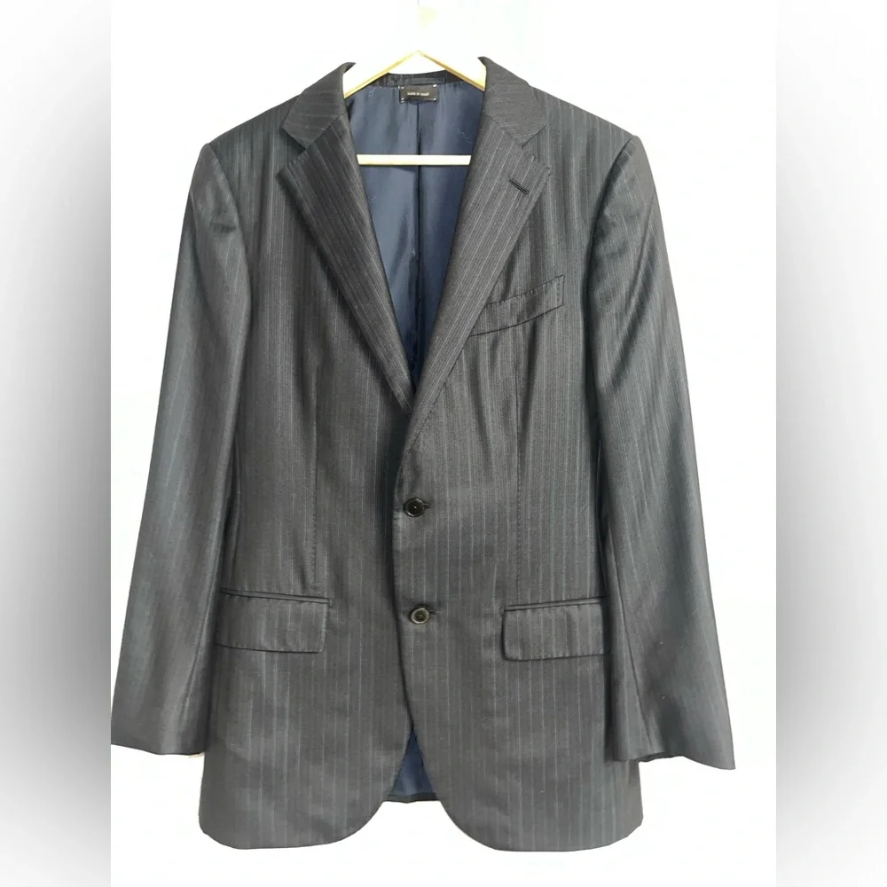 Ermenegildo Zegna Couture XXX Wool & Silk blend Suit Jacket, 48R, Navy, designer